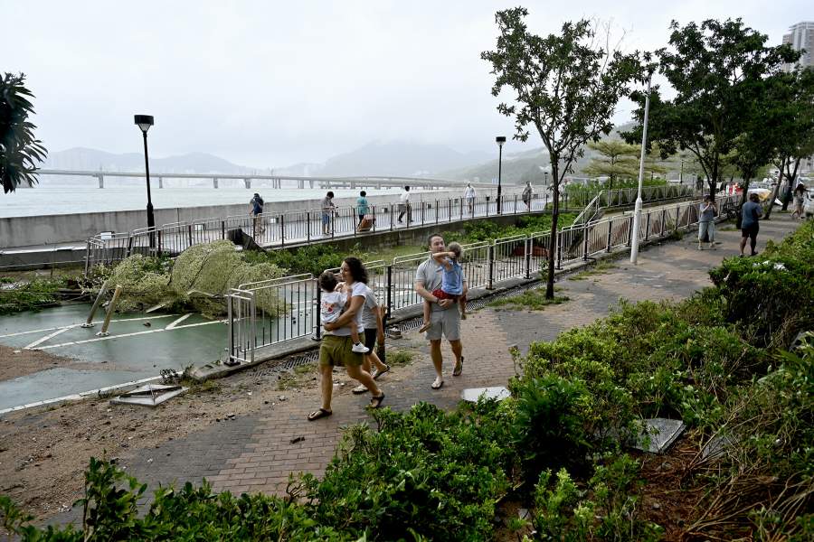 Последствия тайфуна Рагаса в Гонконге