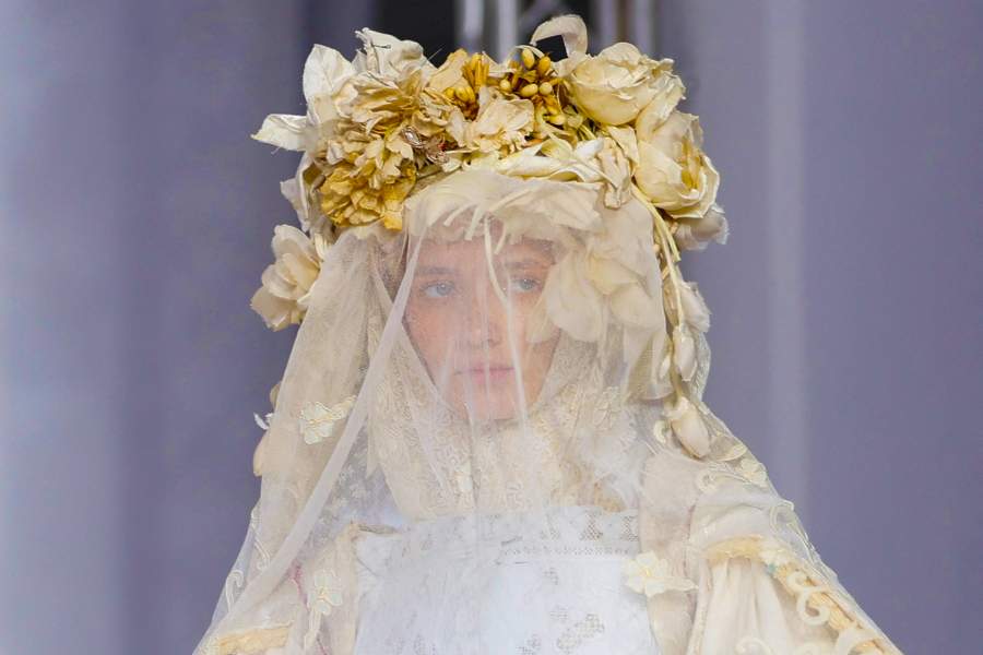 A model presents a creation from the Antonio Marras Spring/Summer 2026 collection during Milan Fashion Week, in Milan, Italy September 24, 2025. REUTERS/Claudia Greco TPX IMAGES OF THE DAY