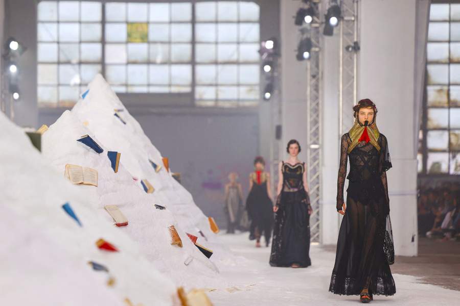 Models present creations from the Antonio Marras Spring/Summer 2026 collection during Milan Fashion Week, in Milan, Italy September 24, 2025.