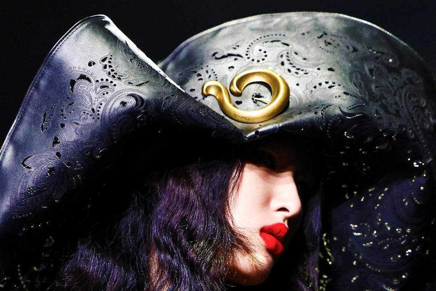 A model presents a creation from the Etro Spring/Summer 2026 collection during Milan Fashion Week, in Milan, Italy, September 24, 2025