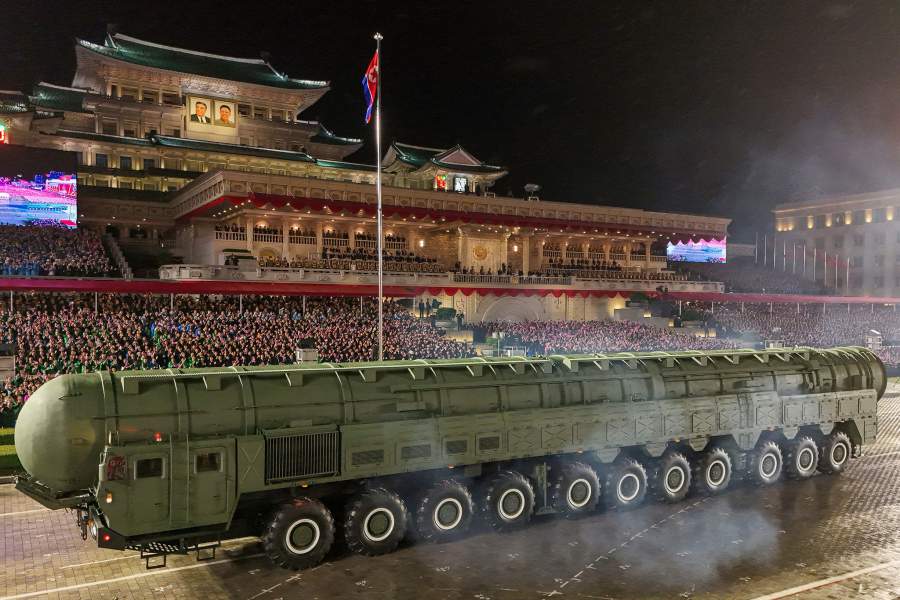 Military parade celebrating the 80th anniversary of the founding of the ruling Workers' Party of Korea (WPK), in Pyongyang, North Korea, in this pictured released October 11, 2025 by North Korea's official Korean Central News Agency.