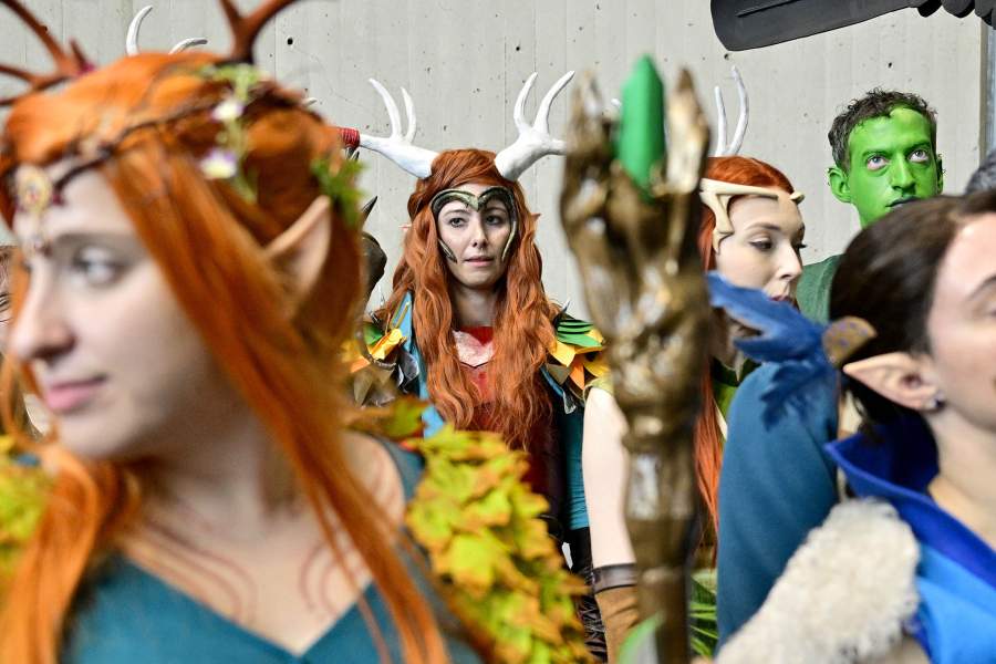 NEW YORK, NEW YORK - OCTOBER 11: Critical Role cosplayers pose during New York Comic Con 2025 at The Jacob K. Javits Convention Center on October 11, 2025 in New York City. (Photo by Eugene Gologursky/Getty Images for ReedPop)