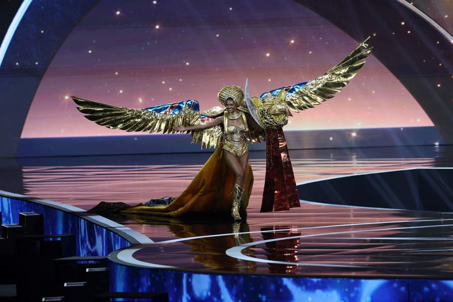 Dorcas Dienda of Democratic Republic of the Congo takes part in the National Costume show during the 74th Miss Universe pageant in Bangkok, Thailand, November 19, 2025
