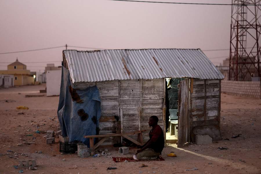 Беженец из Мали Моктар Диалло