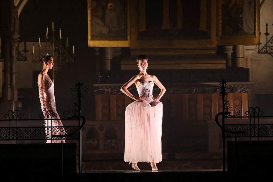 Models present creations by designers Georges Hobeika and Jad Hobeika as part of their Haute Couture Spring/Summer 2026 show for fashion house Georges Hobeika in Paris, France, January 26, 2026. REUTERS/Gonzalo Fuentes