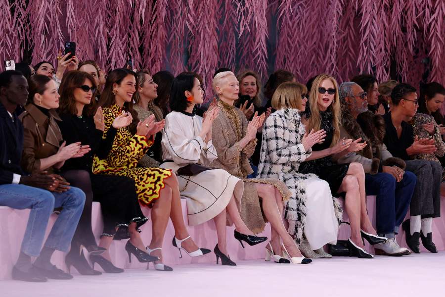 Claire Foy, Penelope Cruz, Dua Lipa, Kim Go-eun, Tilda Swinton, Anna Wintour, Nicole Kidman, Arthur Jafa, and Guillaume Diop attend the Chanel Haute Couture Spring/Summer 2026 collection show in Paris, France, January 27, 2026. REUTERS/Gonzalo Fuentes
