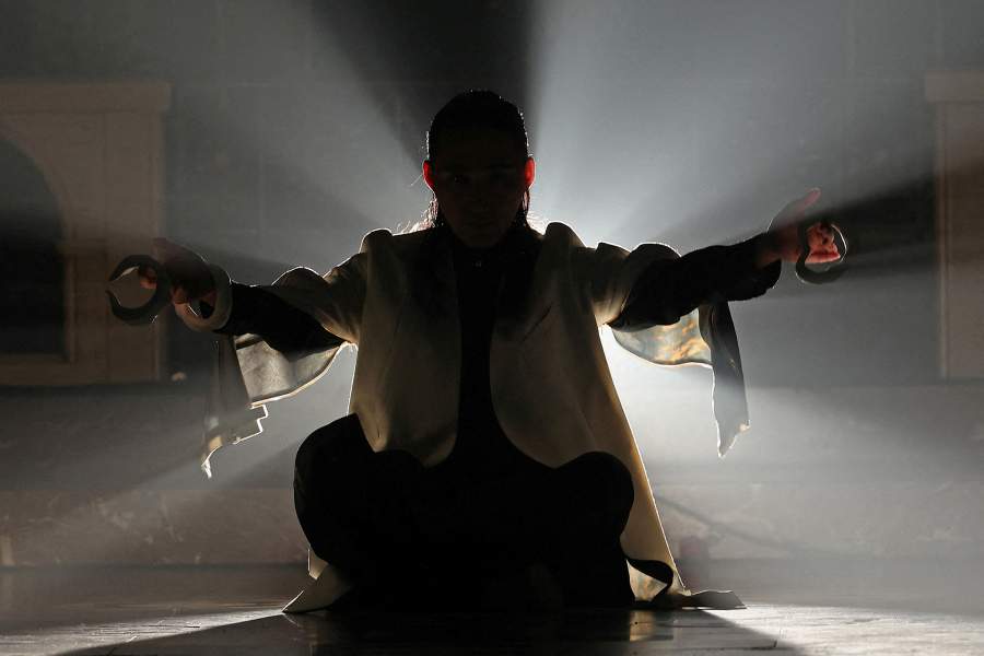 Designer Yuima Nakazato plays music during his Haute Couture Spring/Summer 2026 collection show in Paris, France, January 28, 2026. REUTERS/Abdul Saboor TPX IMAGES OF THE DAY