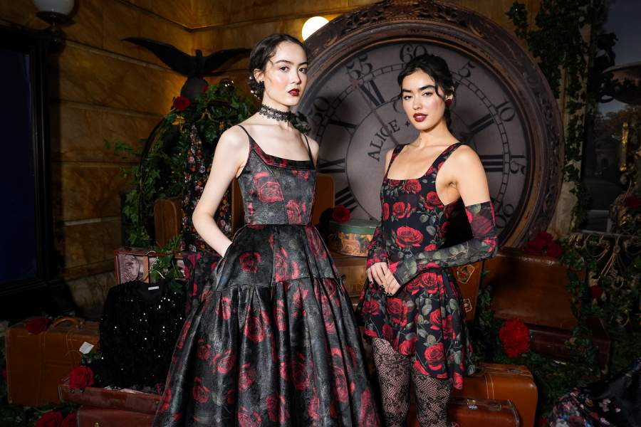 NEW YORK, NEW YORK - FEBRUARY 14: Models attend Alice + Olivia by Stacey Bendet Fall/Winter 2026 Presentation at Surrogate's Court on February 14, 2026 in New York City. (Photo by Sean Zanni/Patrick McMullan via Getty Images)