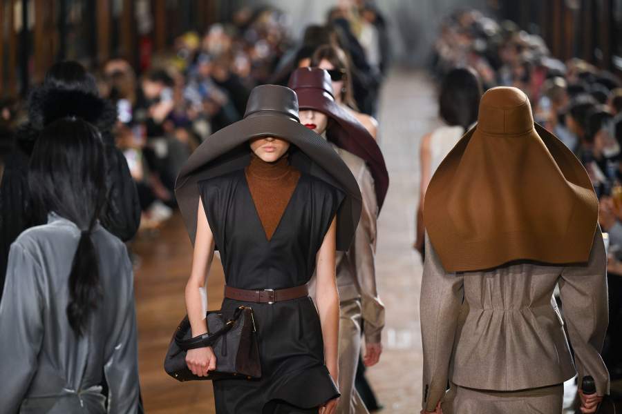 PARIS, FRANCE - MARCH 06: (EDITORIAL USE ONLY - For Non-Editorial use please seek approval from Fashion House) Models walk the runway during the Lanvin Womenswear Fall/Winter 2026-2027 show as part of Paris Fashion Week on March 06, 2026 in Paris, France. (Photo by Yanshan Zhang/Getty Images)