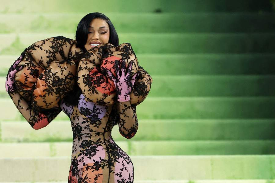 Cardi B poses during the Met Gala, an annual fundraising gala held for the benefit of the Metropolitan Museum of Art's Costume Institute with this year's theme 'Costume Art' in New York City, New York, U.S., May 4, 2026