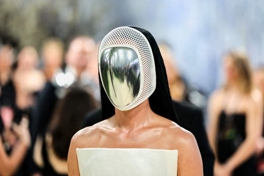Katy Perry poses during the Met Gala, an annual fundraising gala held for the benefit of the Metropolitan Museum of Art's Costume Institute with this year's theme 'Costume Art' in New York City, New York, U.S., May 4, 2026