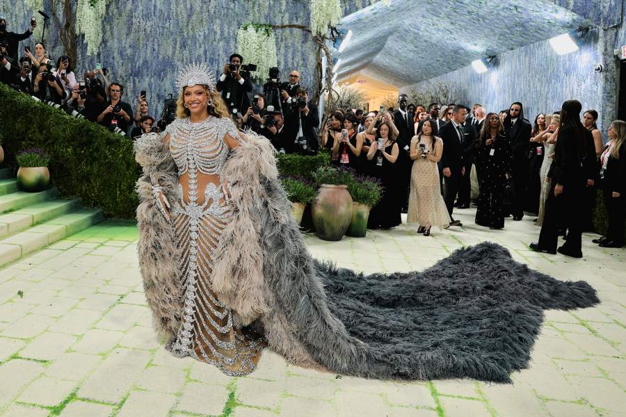 Beyonce poses during the Met Gala, an annual fundraising gala held for the benefit of the Metropolitan Museum of Art's Costume Institute with this year's theme 'Costume Art' in New York City, New York, U.S., May 4, 2026