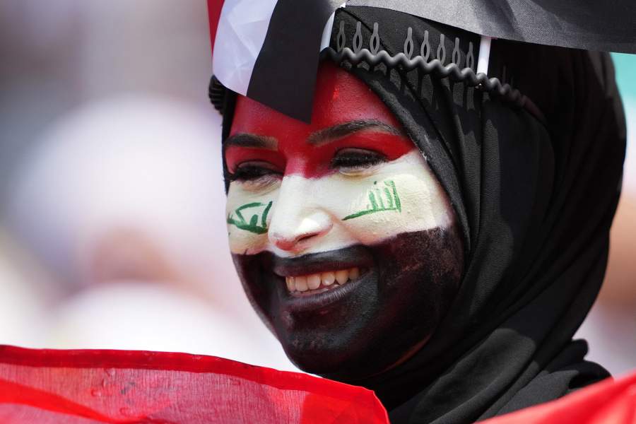 Soccer Football - FIFA World Cup 2026 - Group I - Senegal v Iraq - Toronto Stadium, Toronto, Canada - June 26, 2026 An Iraq fan reacts inside the stadium before the match IMAGN IMAGES via Reuters/Kevin Sousa