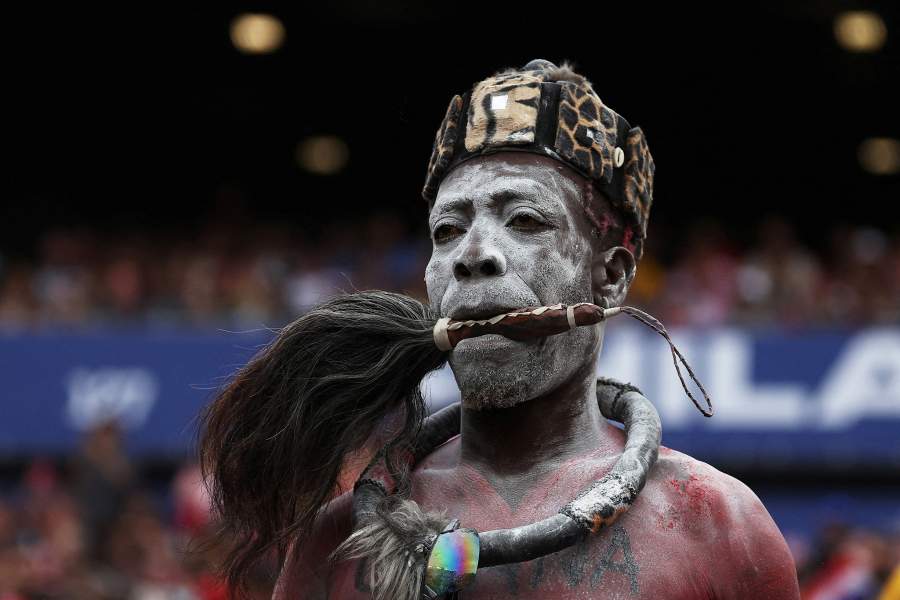 Soccer Football - FIFA World Cup 2026 - Group L - Croatia v Ghana - Philadelphia Stadium, Philadelphia, Pennsylvania, U.S. - June 27, 2026 A Ghana fan during the match IMAGN IMAGES via Reuters/Bill Streicher TPX IMAGES OF THE DAY