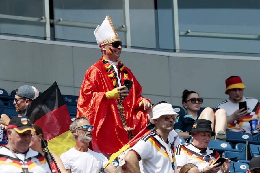 Soccer Football - FIFA World Cup 2026 - Round of 32 - Germany v Paraguay - Boston Stadium, Foxborough, Massachusetts, U.S. - June 29, 2026 Germany fans inside the stadium before the match REUTERS/Brian Snyder