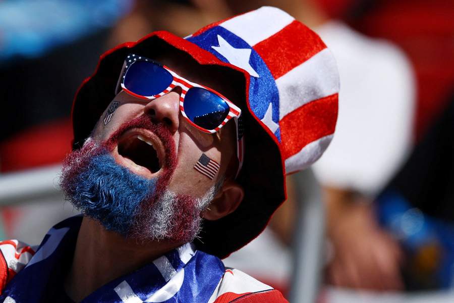 Soccer Football - FIFA World Cup 2026 - Round of 32 - United States v Bosnia and Herzegovina - San Francisco Bay Area Stadium, Santa Clara, California, U.S. - July 1, 2026 United States fans inside the stadium before the match REUTERS/Phil Noble TPX IMAGES OF THE DAY