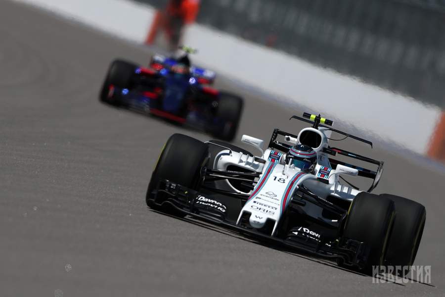 Лэнс Стролл (Williams) на практических заездах