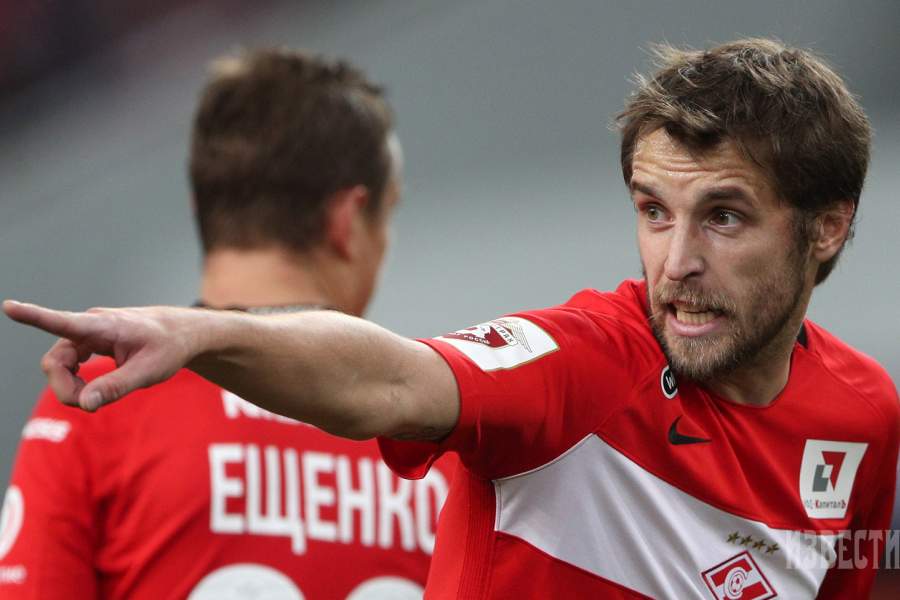 Игрок команды «Спартак» Дмитрий Комбаров