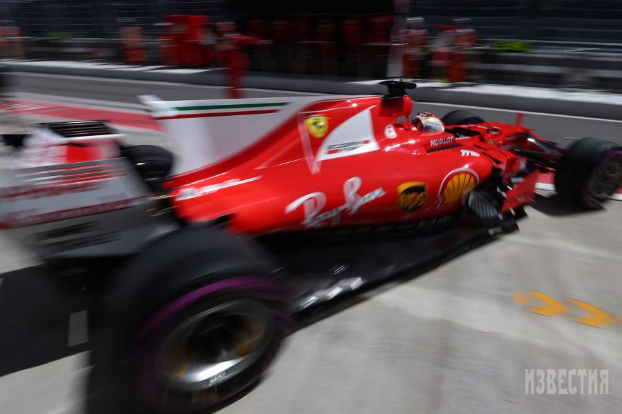 Субботняя практика. Себастьян Феттель (Ferrari)