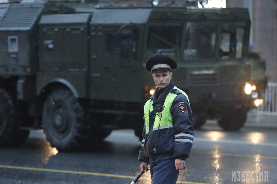 Регулировщик на Тверской улице 