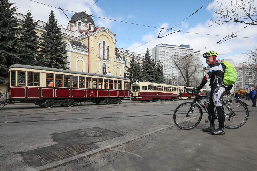 Парад трамваев в Москве