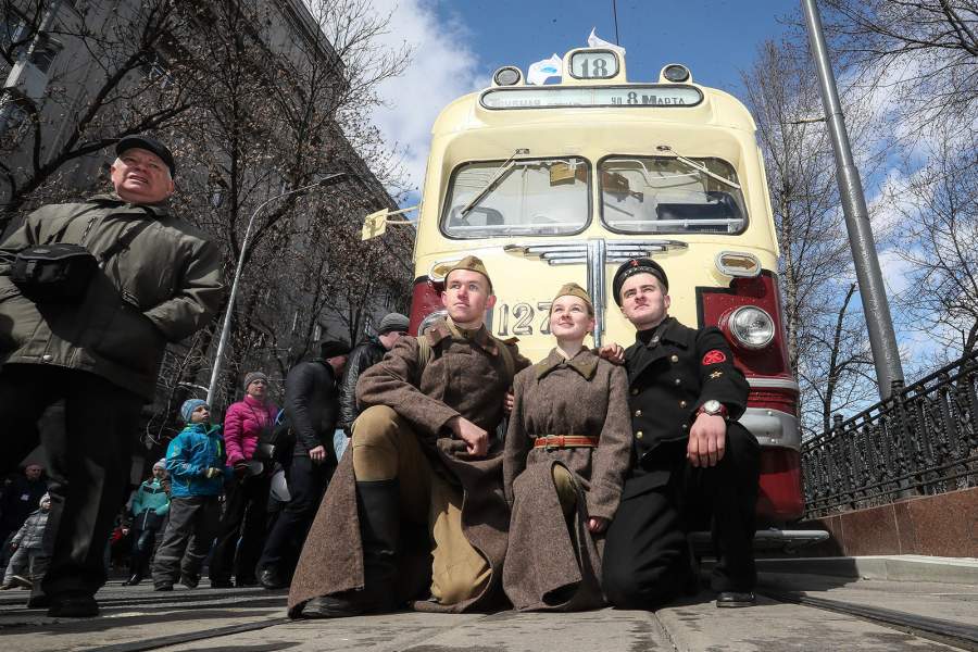 Парад трамваев в Москве