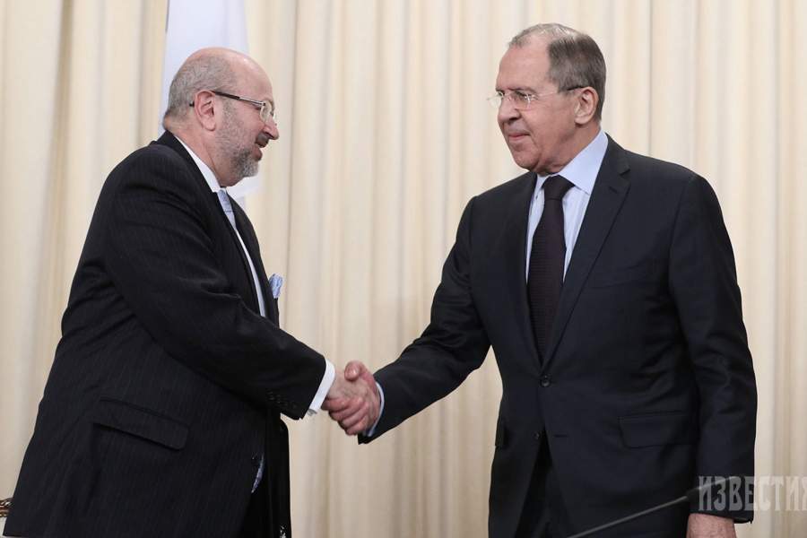 Встреча министра иностранных дел РФ Сергея Лаврова с генсеком ОБСЕ Ламберто Заньером